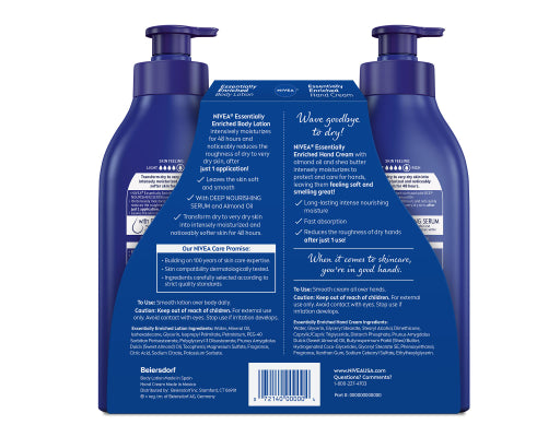Nivea Essentially Enriched Body Lotion & Hand Cream Variety Pack