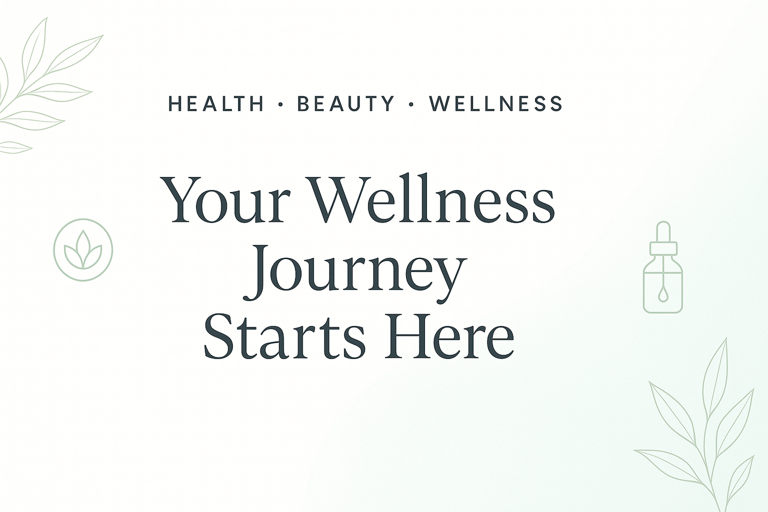 Health, beauty, and wellness homepage banner